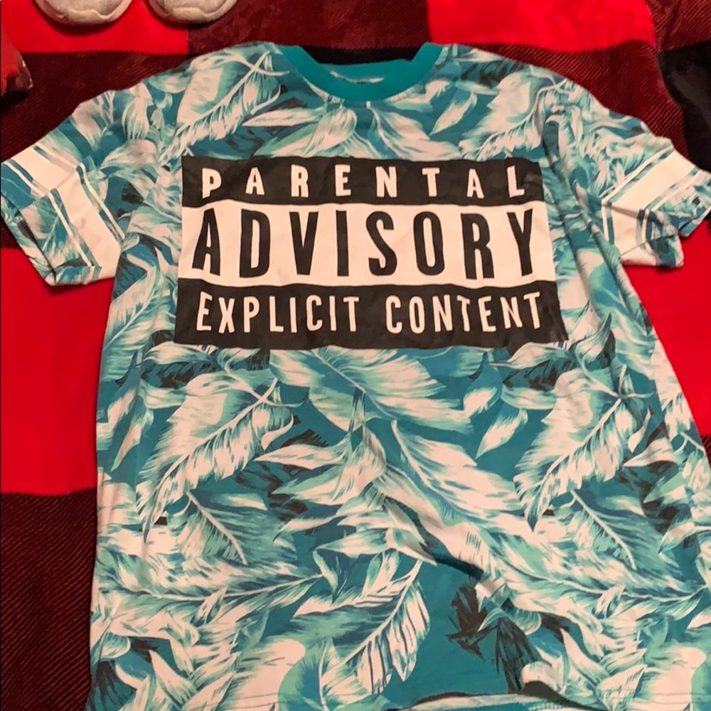 Turquoise floral shirt. Worn 3 times